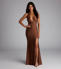 The Lucena Convertible Mermaid Formal Dress is your new go-to brown dress—effortless, versatile, and made to update your fall style in seconds.