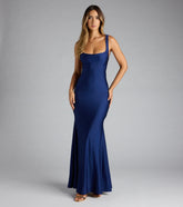 The Gabriella Lace-Up Mermaid Formal Dress is your new go-to navy blue dress—effortless, versatile, and made to update your fall style in seconds.