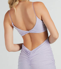 Whether it's the color or silhouette of the Rowan Formal Glitter Ruched Mermaid Dress, this lavender bridesmaid dress is a gorgeous pick for a maid-of-honor or to create a bridal party look ready to celebrate!