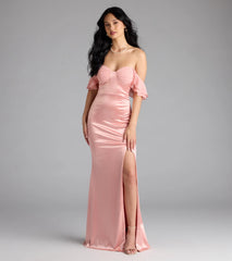 Feel instantly put-together in the Cordella Sweetheart Mermaid Sit Satin Formal Dress in mauve, a stylish wedding guest dress designed for confident style and all-out celebration.