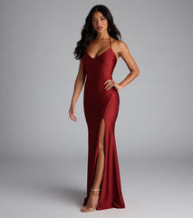The Becky V-Neck Tie-Back Slit Mermaid Dress is your new go-to rust dress—effortless, versatile, and made to update your fall style in seconds.