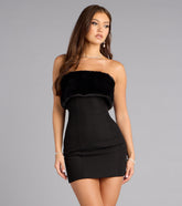 Celebrate in style with the Cold Girl Couture Faux Fur Mini Dress, a black holiday dresses standout that brings bold, festive flair and a party-ready look.