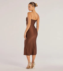 Feel instantly put-together in the Keep Knit It Sleek Midi Dress in brown, a fall wedding guest dress designed for confident style and all-out celebration.