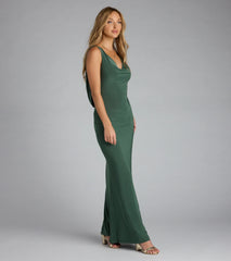 The Little Bit Of Drama Low Back Maxi Dress is your new go-to olive green dress—effortless, versatile, and made to update your fall style in seconds.