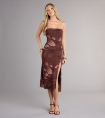 Style your seasonal looks with the Falling For Floral Strapless Midi Dress, a trend-right, fall dress designed for any plan on your calendar with new and unqiue details.