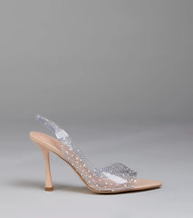 Turn heads in the Clear Goals Rhinestone Pearl Slingback Pumps, clear heels showcasing a fresh trend or stylish detail made to elevate your full Windsor fit.