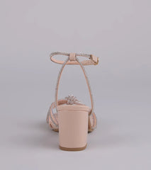Style made simple with the Sparkle Agenda Rhinestone Strappy Block Heels in nude, trendy women’s shoes that take your outfit from basic to bold in one step.