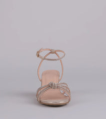 Style made simple with the Sparkle Mode Rhinestone Strappy Glitter Block Heels in gold, trendy women’s shoes that take your outfit from basic to bold in one step.