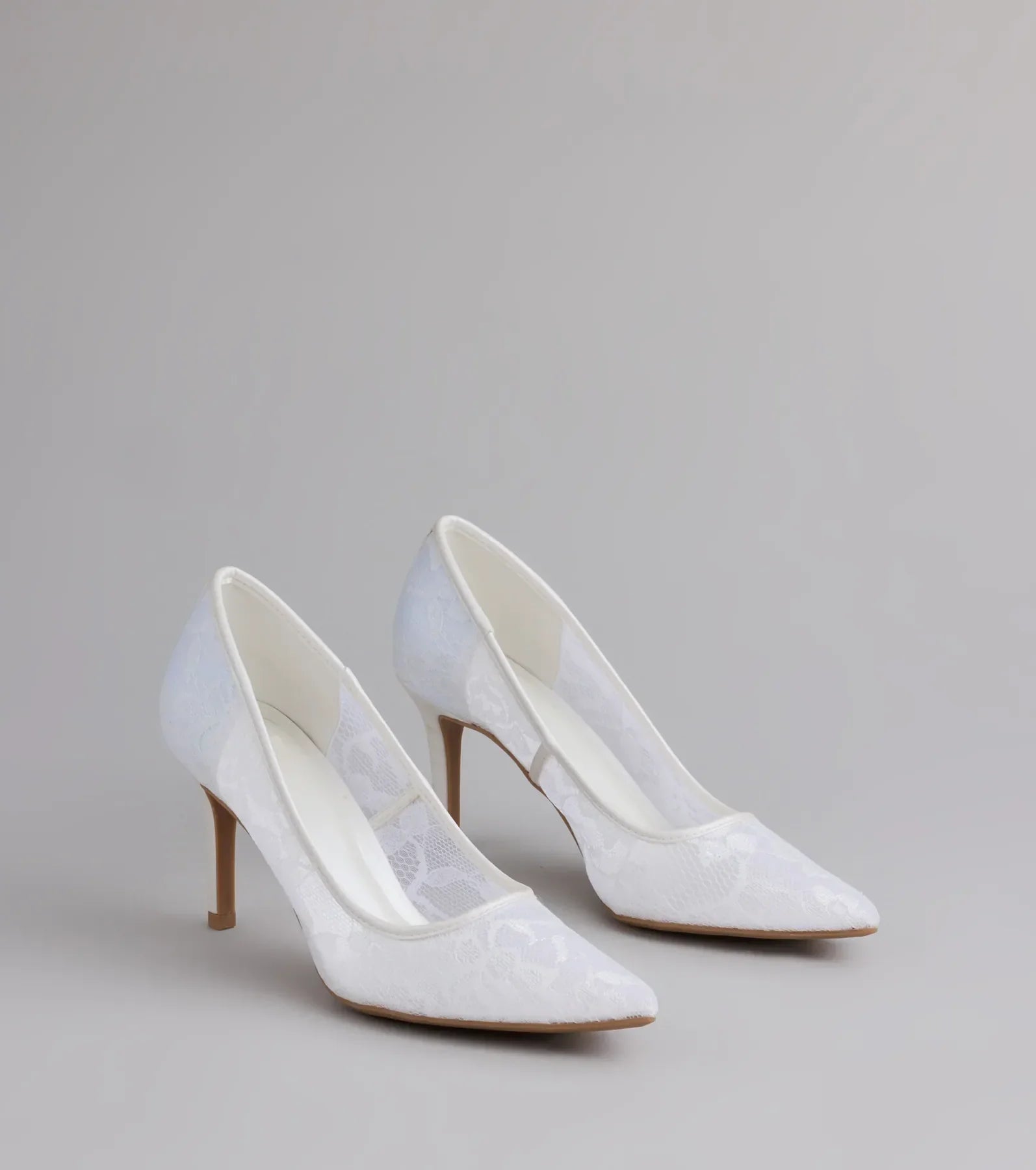 Style made simple with the Romance Always Lace Stiletto Pumps in white, trendy women’s shoes that take your outfit from basic to bold in one step.
