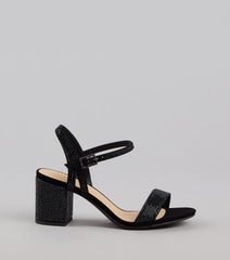 Style made simple with the Disco Dreams Rhinestone Block Heels, trendy women’s shoes that take your outfit from basic to bold in one step.