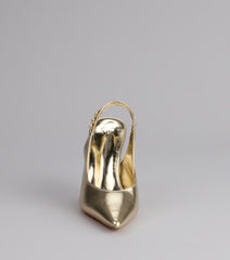 Style made simple with the After Hours Patent Slingback Heels, trendy women’s shoes that take your outfit from basic to bold in one step.