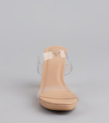 Style made simple with the Admiring Looks PVC Platform Mules, trendy women’s shoes that take your outfit from basic to bold in one step.