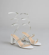 Style made simple with the Put A Bow On It Rhinestone Bow Spiral Heels in white, trendy women’s shoes that take your outfit from basic to bold in one step.