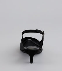 This piece brings trend-right energy to the Double Take Mesh Sling-Back Pumps, perfect for fall outfits that stand out.