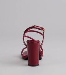 Style made simple with the Chic Crush Strappy Block Heels, trendy women’s shoes that take your outfit from basic to bold in one step.