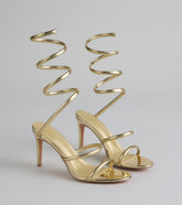 Style made simple with the Golden Hour Spiral Stiletto Heels, trendy women’s shoes that take your outfit from basic to bold in one step.