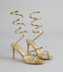 Style made simple with the Golden Hour Spiral Stiletto Heels, trendy women’s shoes that take your outfit from basic to bold in one step.