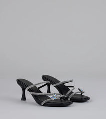 Style made simple with the Winged Whispers Butterfly Rhinestone Mules in black, trendy women’s shoes that take your outfit from basic to bold in one step.