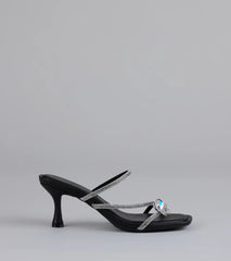 Style made simple with the Winged Whispers Butterfly Rhinestone Mules in black, trendy women’s shoes that take your outfit from basic to bold in one step.