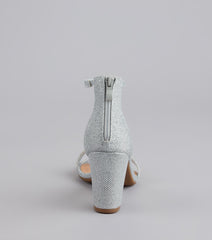 Style made simple with the Cue The Compliments Glitter Block Heels, trendy women’s shoes that take your outfit from basic to bold in one step.