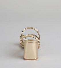 Style made simple with the Walking Pretty Toe Ring Heels in gold, trendy women’s shoes that take your outfit from basic to bold in one step.