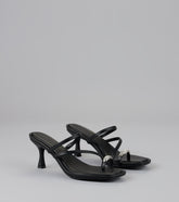 Style made simple with the Lowkey Luxe Rhinestone Strappy Kitten Heel Mules, trendy women’s shoes that take your outfit from basic to bold in one step.