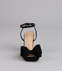 Style made simple with the Make A Statement Bow Block Heels, trendy women’s shoes that take your outfit from basic to bold in one step.
