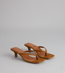 Feeling Chic Thong Square Toe Heels