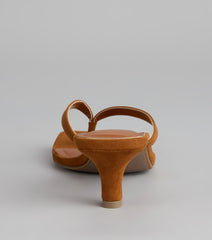 Feeling Chic Thong Square Toe Heels