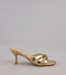 Style made simple with the Shine Bright Metallic Thong Kitten Heels, trendy women’s shoes that take your outfit from basic to bold in one step.