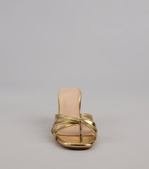 Style made simple with the Shine Bright Metallic Thong Kitten Heels, trendy women’s shoes that take your outfit from basic to bold in one step.