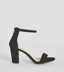 The Smooth And Sleek Block Heels in black is an elevated pick for your best outfit yet, effortlessly delivering a polished look that's sure to turn heads at any celebration.