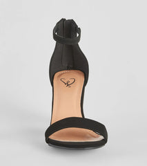 Style made simple with the Smooth And Sleek Block Heels in black, trendy women’s shoes that take your outfit from basic to bold in one step.