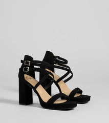 Style made simple with the Slay Every Step Strappy Platform Heels in black, trendy women’s shoes that take your outfit from basic to bold in one step.