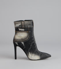 Style made simple with the City Blues Denim Stiletto Booties, trendy women’s shoes that take your outfit from basic to bold in one step.