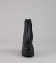 Style made simple with the Power Stomp Platform Ankle Booties, trendy women’s shoes that take your outfit from basic to bold in one step.