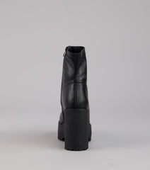 Style made simple with the Power Stomp Platform Ankle Booties, trendy women’s shoes that take your outfit from basic to bold in one step.