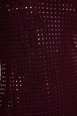 Pam Square Diamante Maxi Dress - Berry