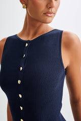 Sawyer Knit Mini Dress - Navy