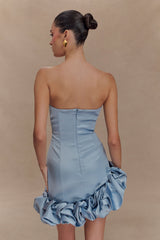 Alba Bubble Mini Dress - Cornflower Blue