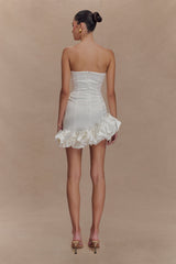 Alba Bubble Mini Dress - White