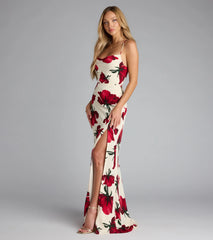 The Rowyn Floral Lace-Up Mermaid Formal Dress is your new go-to ivory dress—effortless, versatile, and made to update your fall style in seconds.