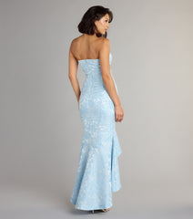 Style your seasonal looks with the Luna Floral High Low Mermaid Formal Dress, a trend-right, fall dress designed for any plan on your calendar with new and unqiue details.