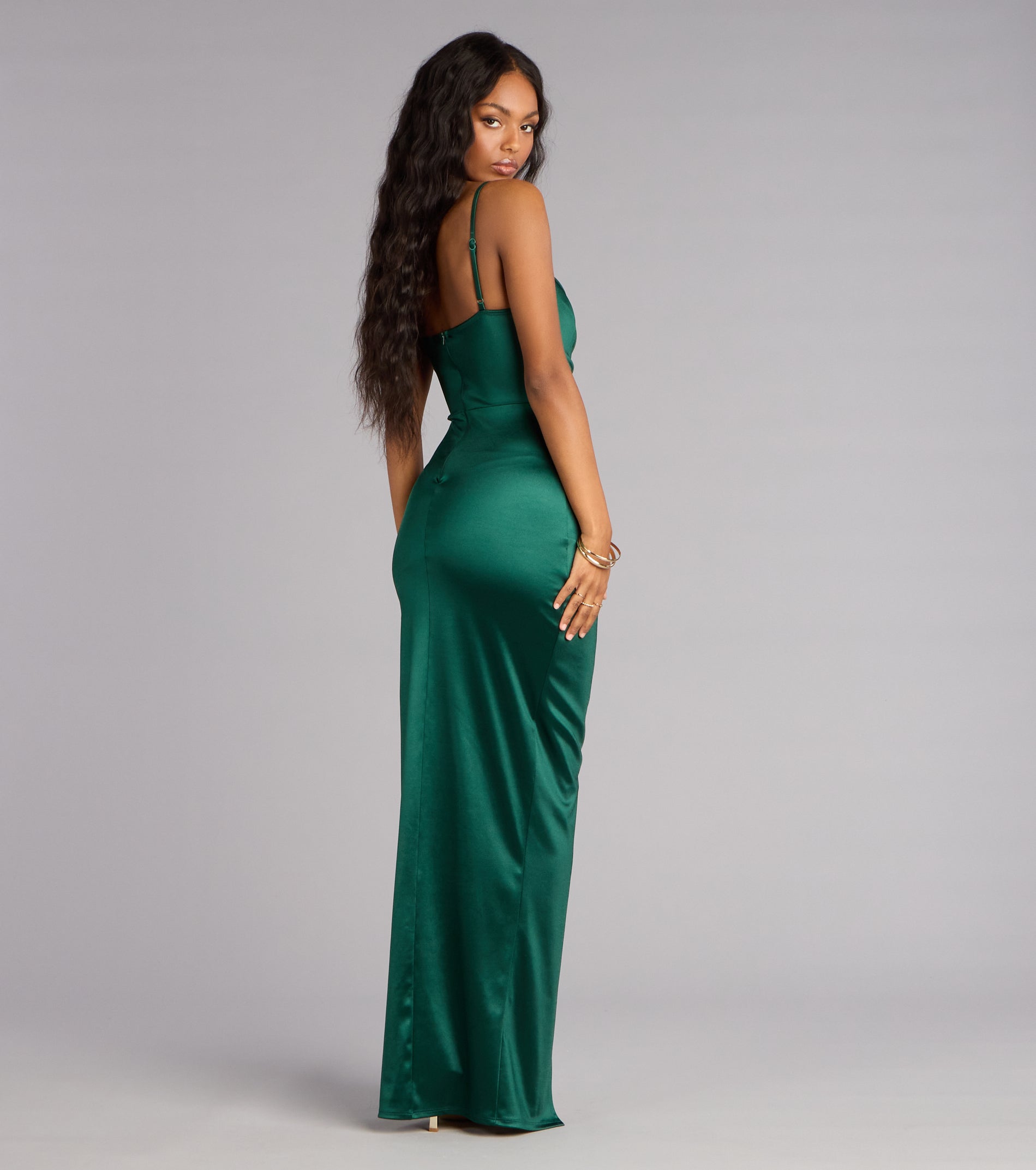 Avery Sweetheart Mermaid Satin Formal Dress