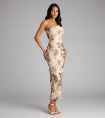 The Flirt In Full Bloom Floral Midi Dress is your new go-to natural dress—effortless, versatile, and made to update your fall style in seconds.