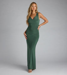 The Little Bit Of Drama Low Back Maxi Dress is your new go-to olive green dress—effortless, versatile, and made to update your fall style in seconds.