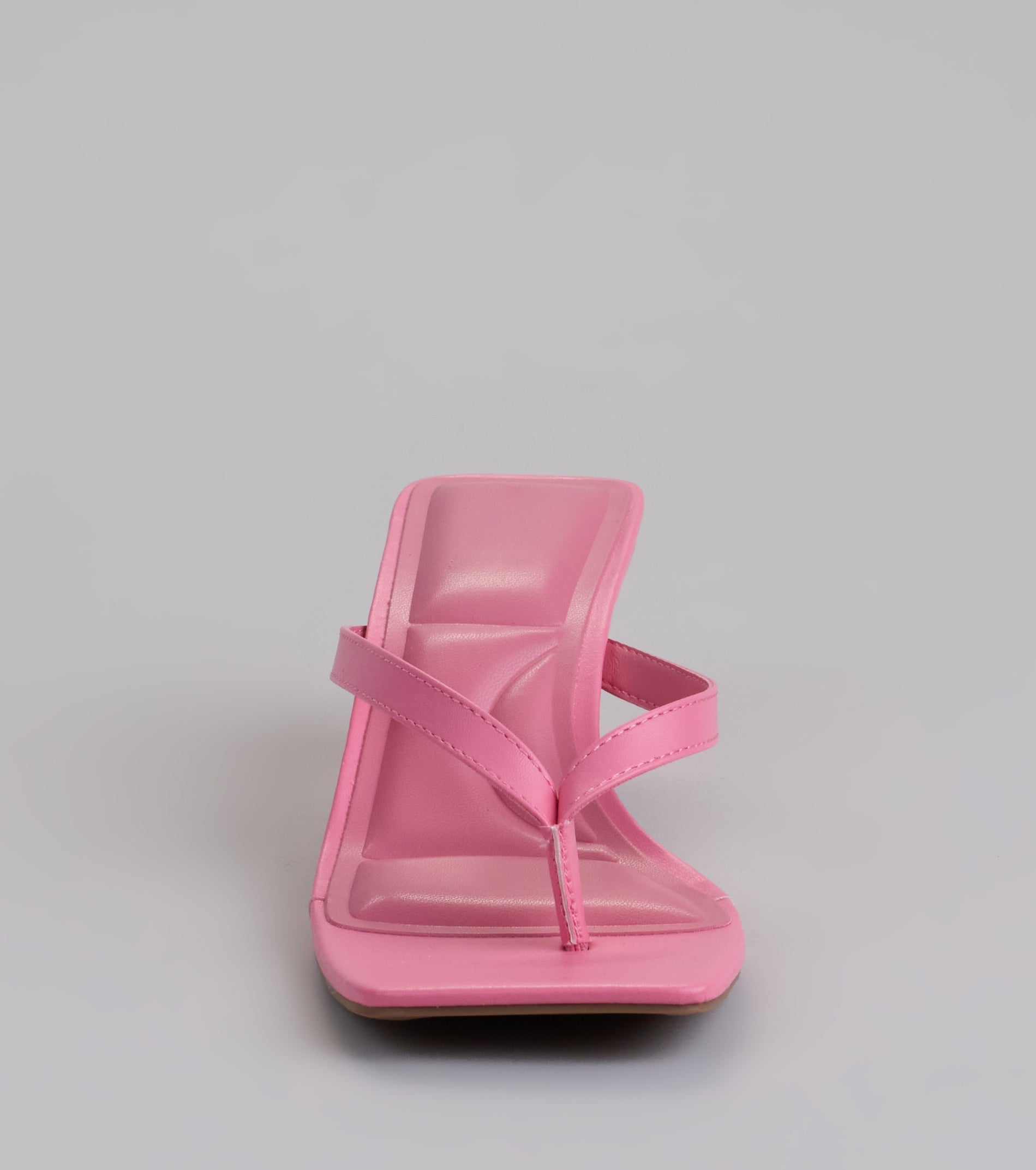 Style made simple with the Feeling Chic Thong Square Toe Heels in pink, trendy women’s shoes that take your outfit from basic to bold in one step.