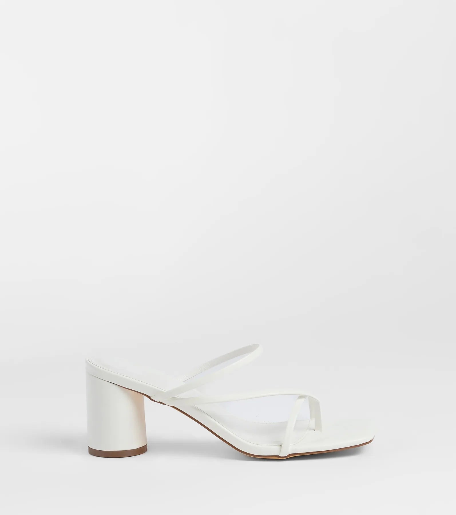 The So Much Personality Strappy Block Heels in white brings sleek style to any graduation outfit, from cap and gown to after-party.