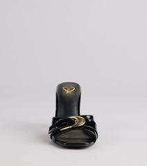 Style made simple with the City Lights Buckle Heel Mules, trendy women’s shoes that take your outfit from basic to bold in one step.