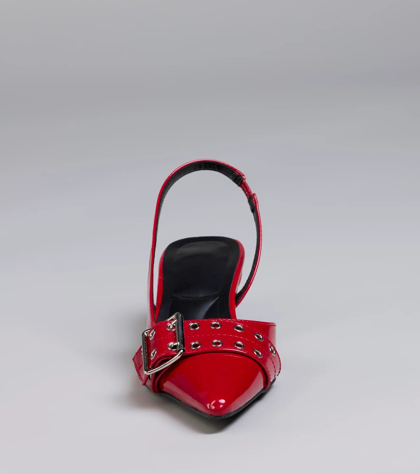 Style made simple with the Sleek Trendy Buckle Strap Slingback Kitten Heels in red, trendy women’s shoes that take your outfit from basic to bold in one step.